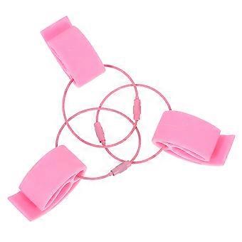 Portable Flying Disc Clips Clamp for Outdoor Sports 9Pcs Pink Pe
