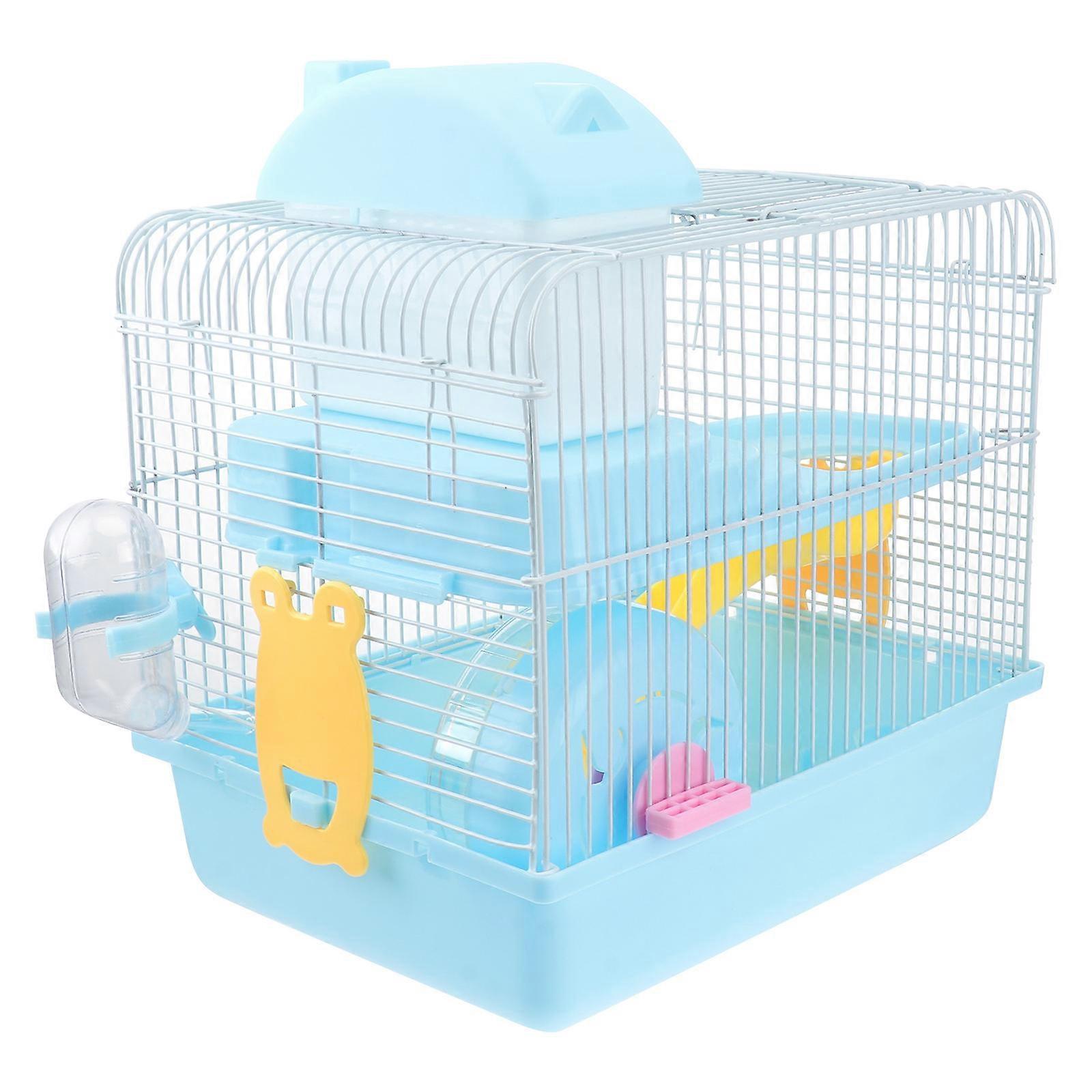 Hamster Cage Multifunctional Double Layer for Small Pets 2Pcs Villa