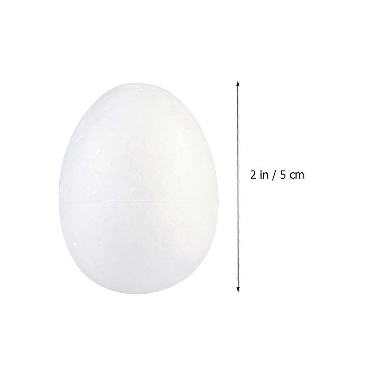 Craft Egg Solid Egg for Decor 50Pcs White Foam DIY Easter Painting