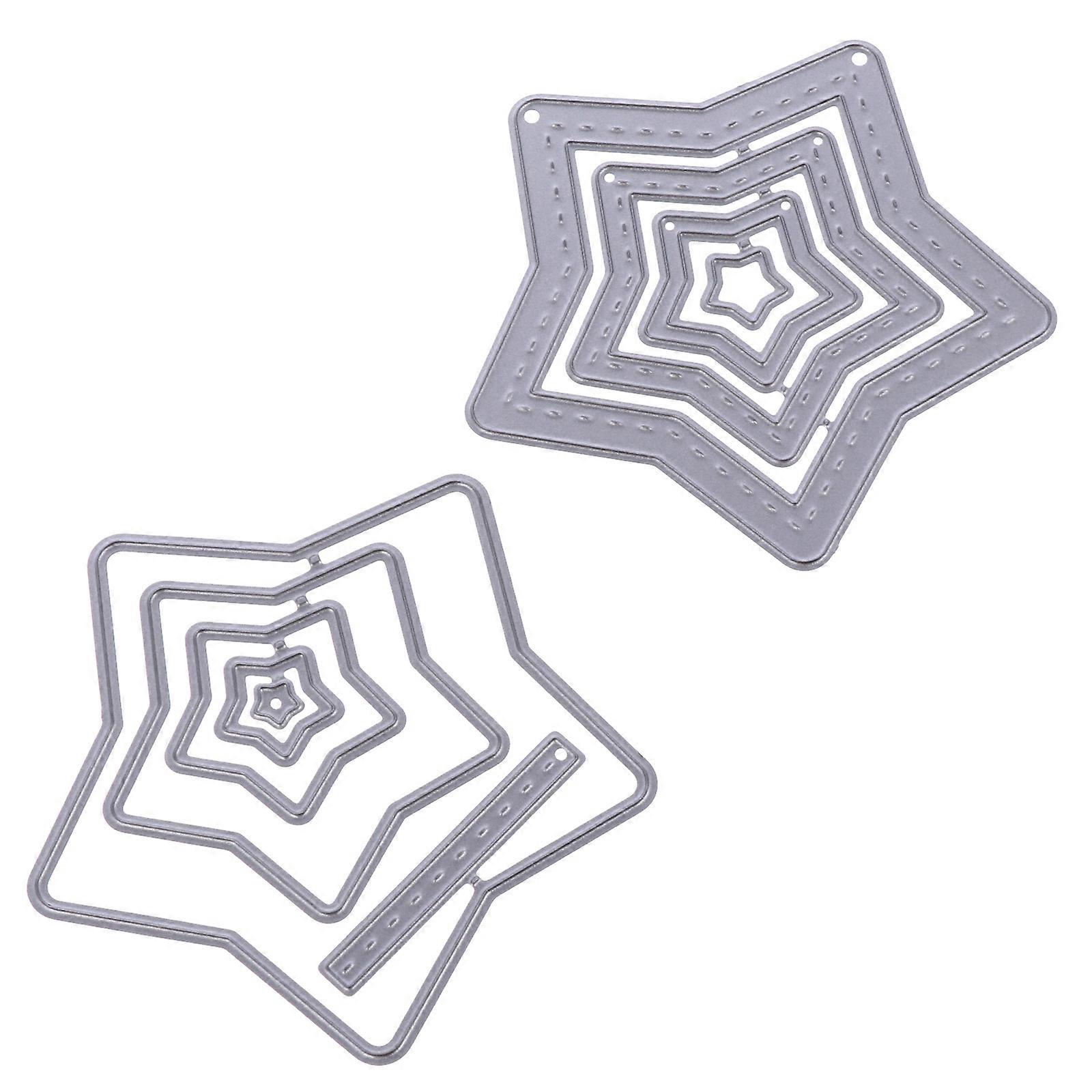 Five-Pointed Star Paper Craft Template for DIY Projects in Silver Color