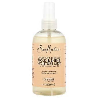 SheaMoisture, Hold & Shine Moisture Mist with Silk Protein & Neem Oil, Coconut & Hibiscus , 8 fl oz 
