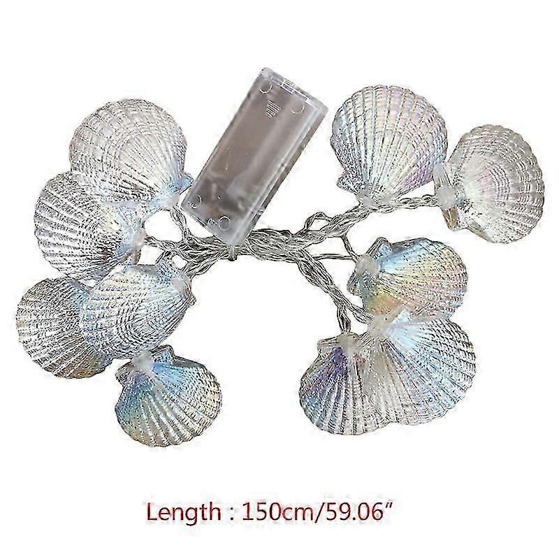 Starfish Shell Shell Light LED String 3000K Warm White Garland Lights