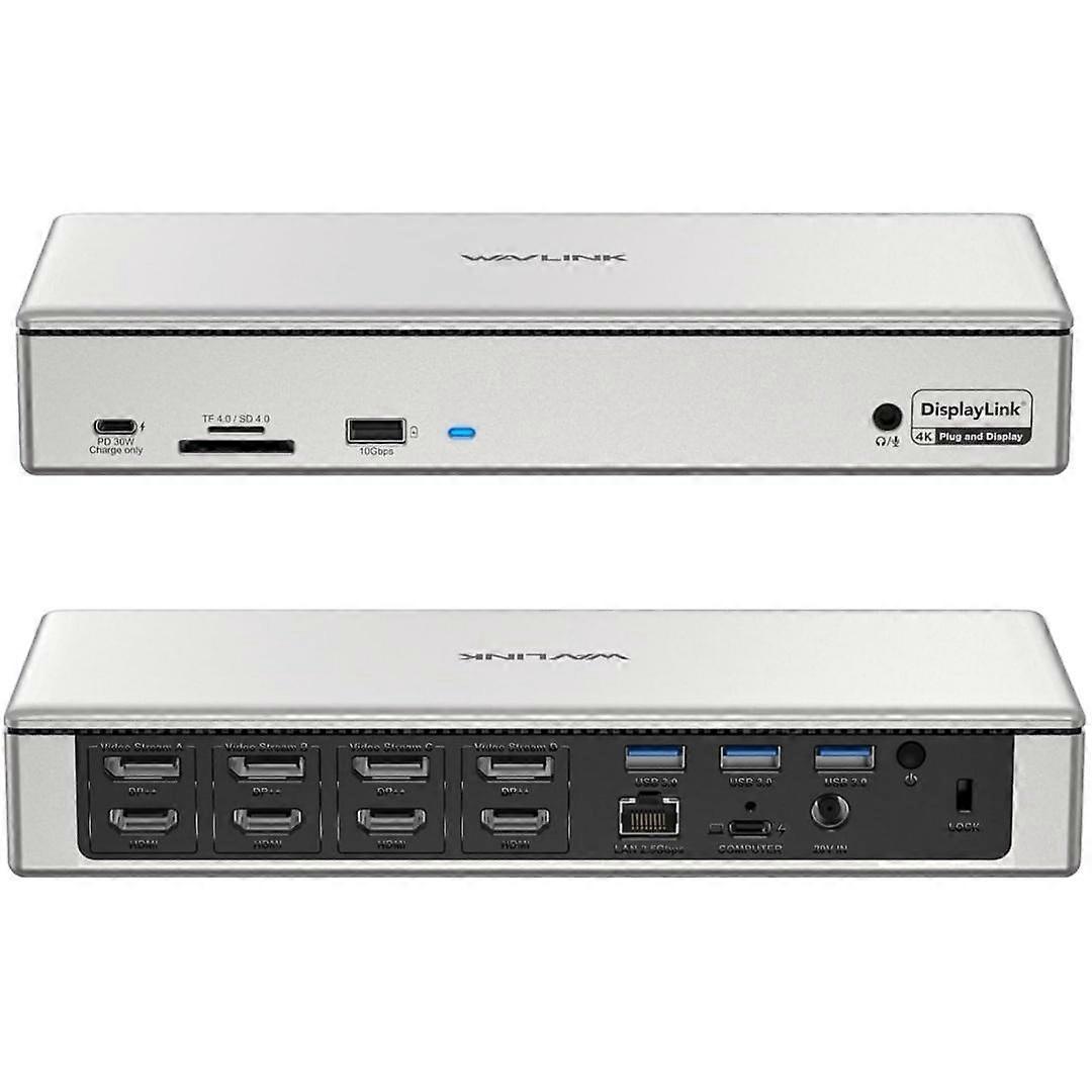 WAVLINK Quad DisplayLink Docking Station UK Plug