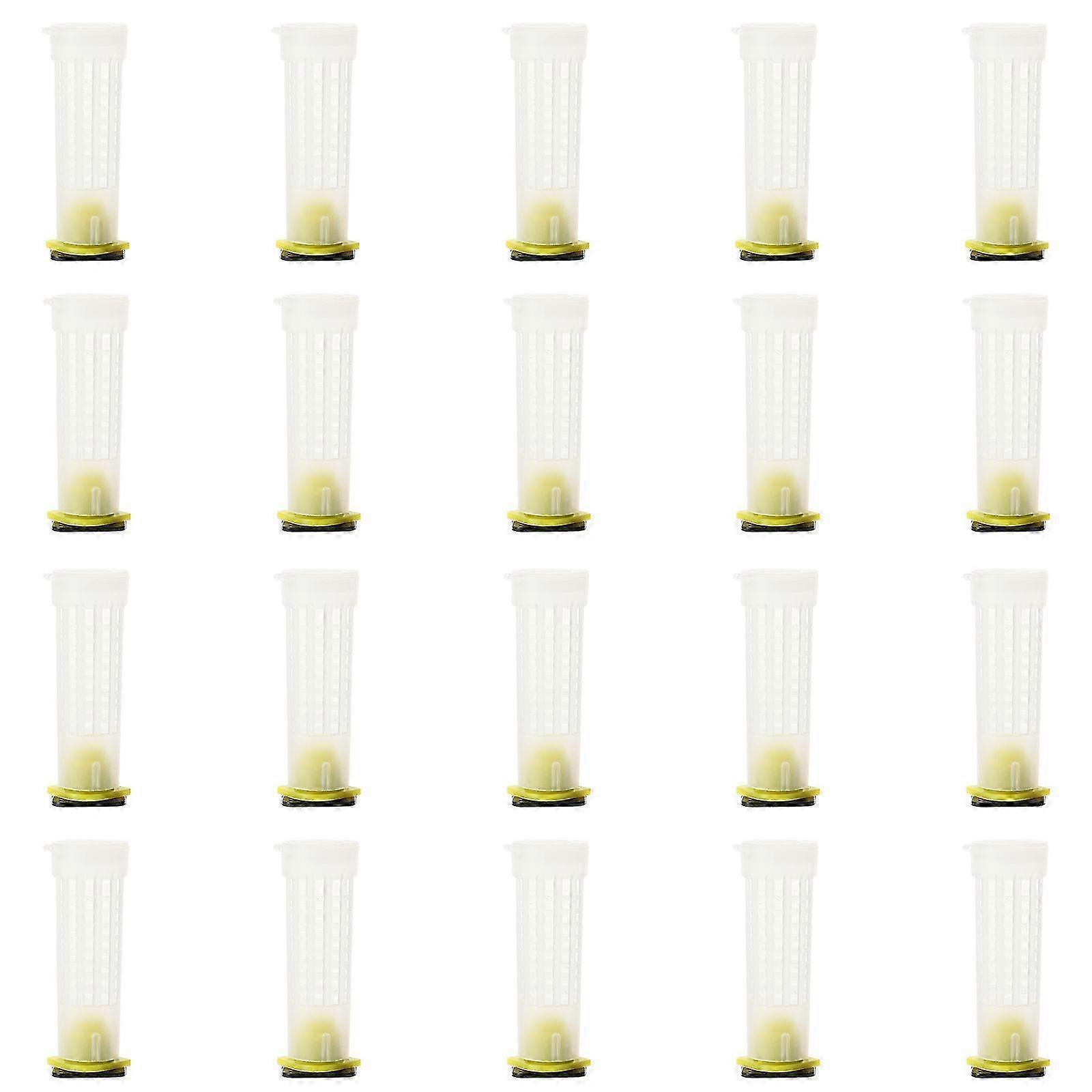 20Pcs Queen Cell Protective Covers Plastic Beehive Cell Protector Safety Guard