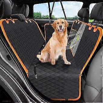 Pokrowiec na siedzenie samochodowe 600D Oxford Fabric Pet na tylne siedzenie Wodoodporny hamak dla psa z wizualnym oknem siatkowym, + pomarańczowy