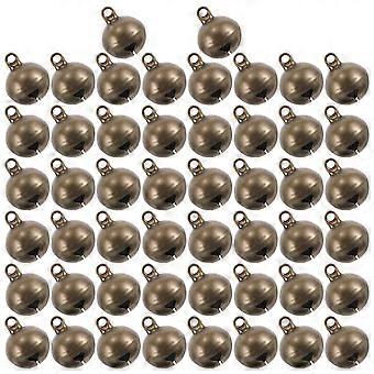 Dark Brown Vintage Bells for Crafting Use with 50Pcs Mini Brass Bells