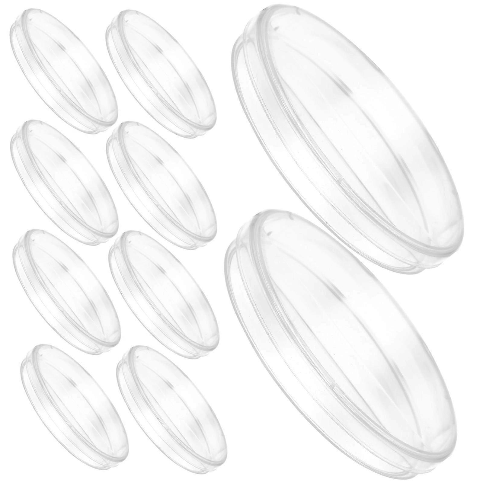 Plastic Petri Dish Laboratory Control Container for Experiment 10Pcs Pack