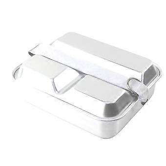 Camping Aluminum Lunch Box with Compartments for Outdoor Use 2Pcs Set