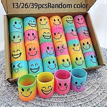 Colorful Smiley Face Fidget Toys Set, Stress Relief Cylindrical Toys for Kids 3+, Birthday Party Gifts Carnival Prizes Goodie Bag Fillers
