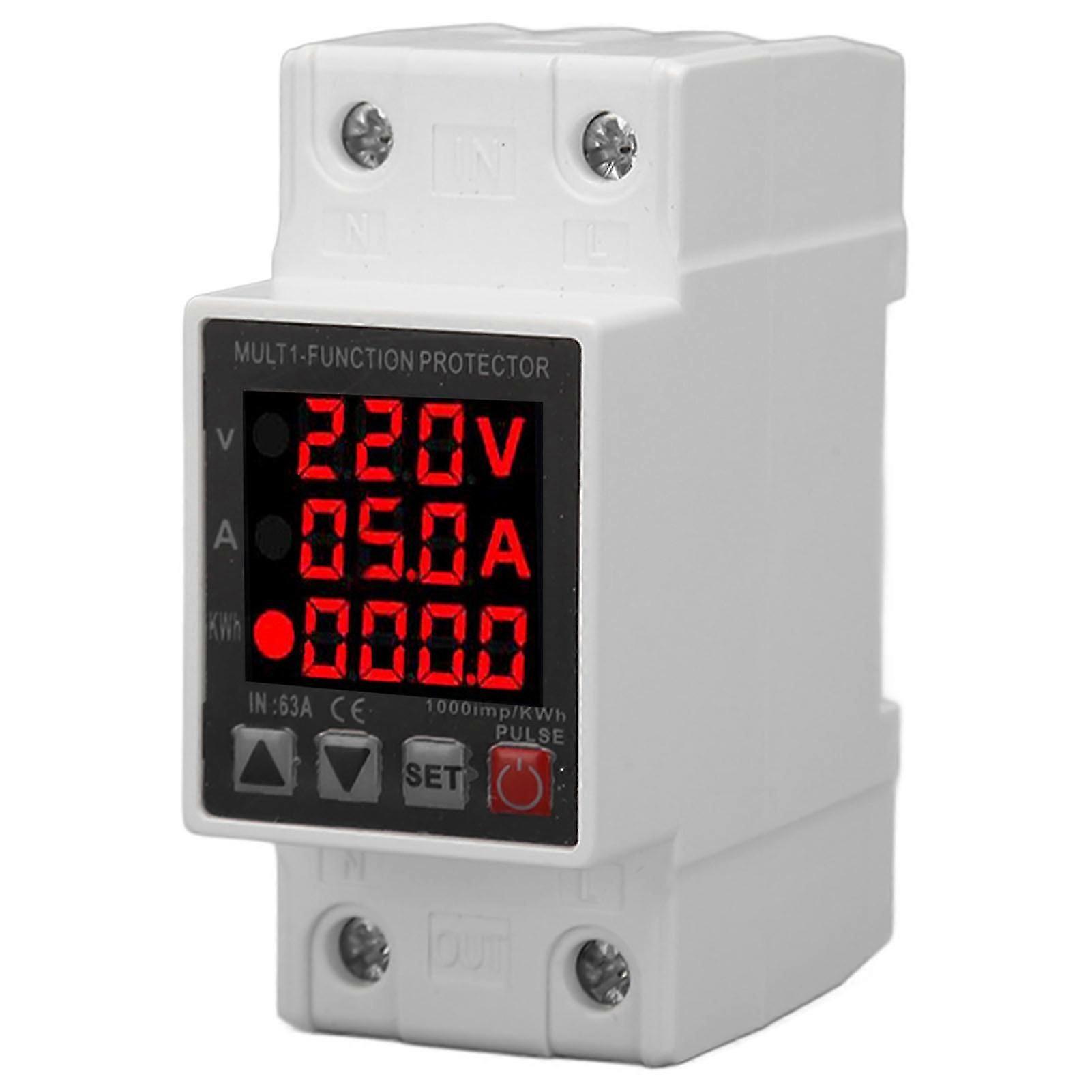 Current protector 3 display adjustable intelligent over voltage under voltage protector ac 80?300v 1 [MI]