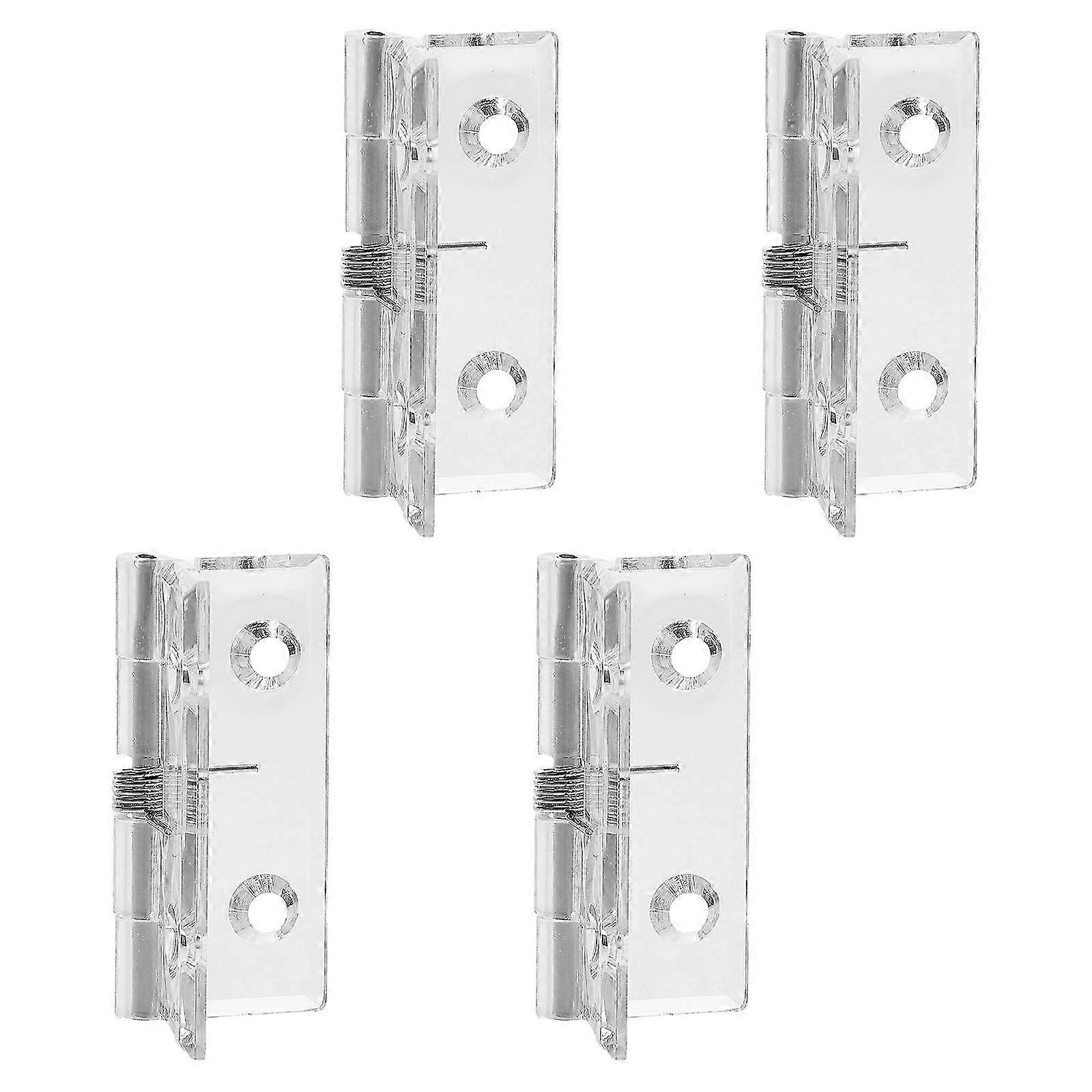 Automatic Door Closer Hinge Clear Acrylic Hinges compatible with Door 16Sets