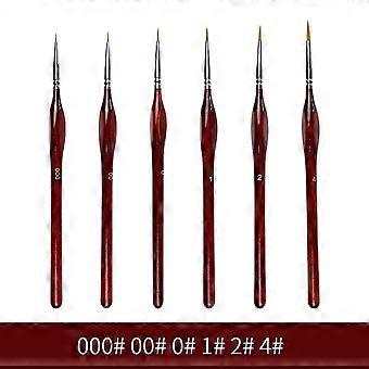 Hair Detail Paint Brush Set - 6 Miniature Art Brushes for Fine Detailing & Art Painting
