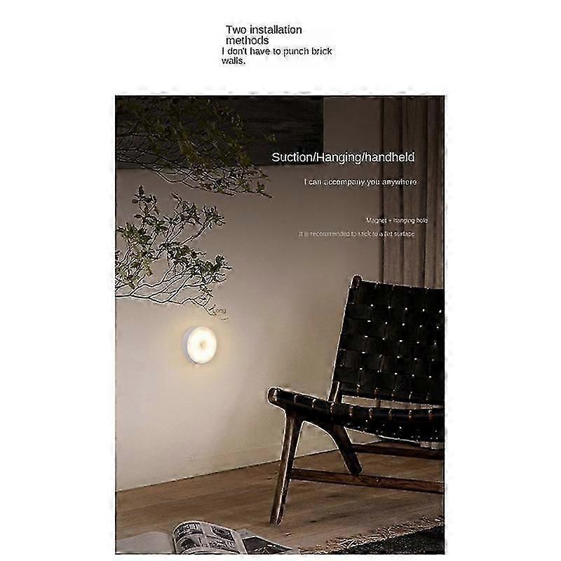 Motion sensor night light for kitchen with USB rechargeable LED