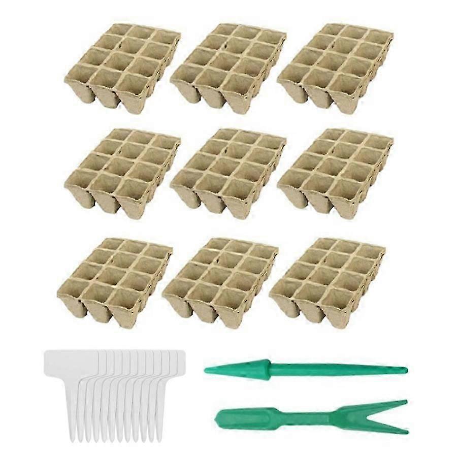 Eco-Friendly Plant Starter Trays Set with Labels & Widger