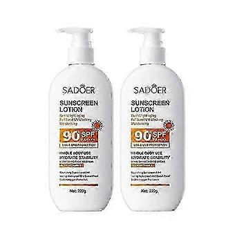 SPF 90+ 2026 1/2/3 kpl aurinkovoidetta koko vartalolle, kasvoille, aurinkosuoja, UV-suojattu, korjaava, aurinkosuojavoide kasvoille, 220 ml.B1