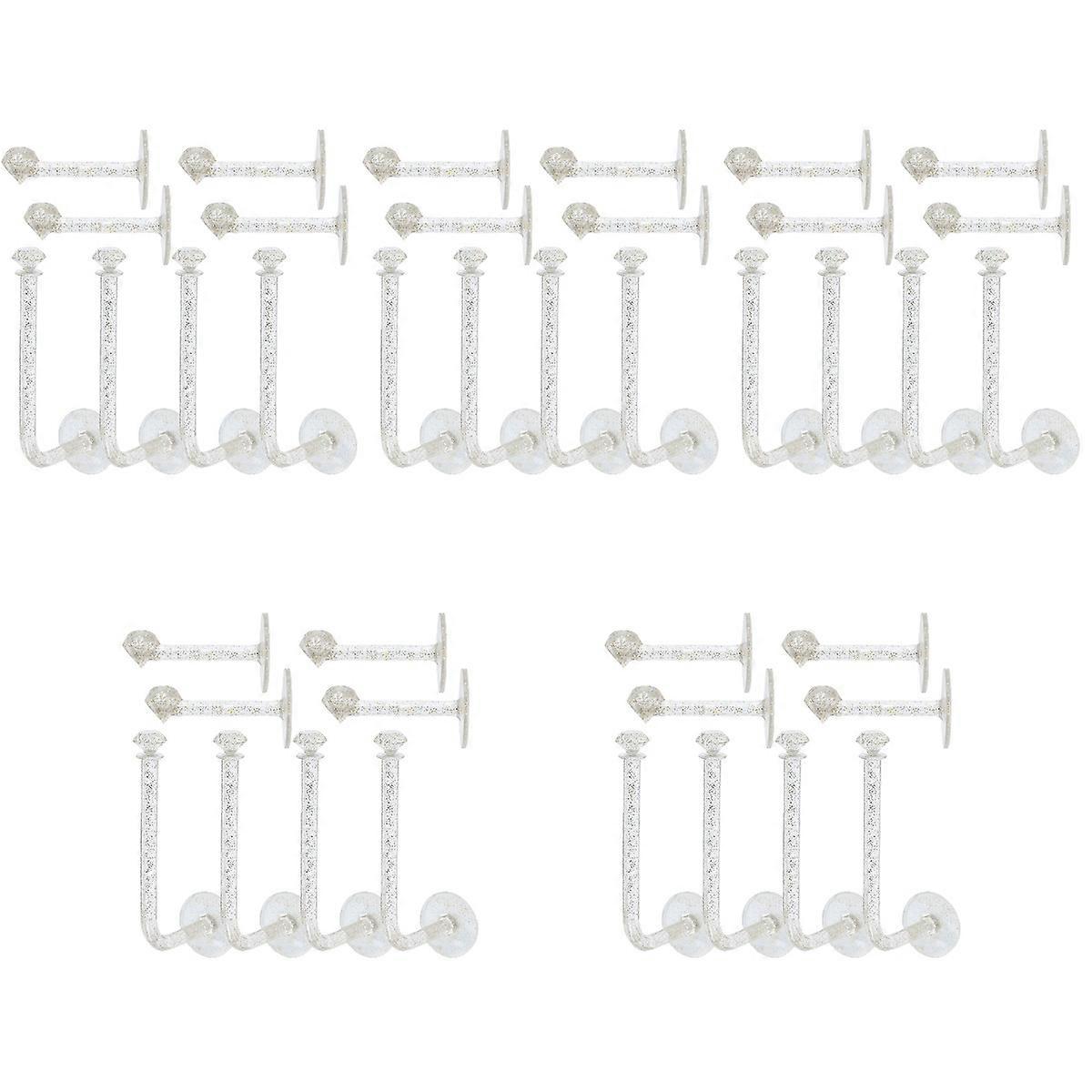 Hairband Hanger Multi-Function Wall Hook for 40Pcs Transparent Set