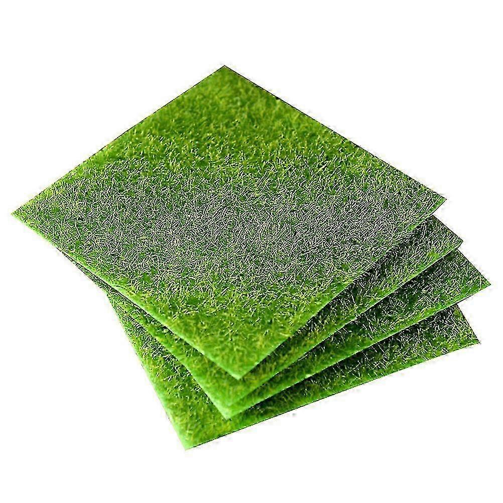 8Pcs Realistic PVC Mini Grass Mats