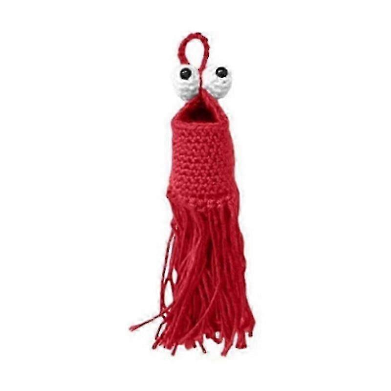 Red Macrame Crochet Plant Hanger
