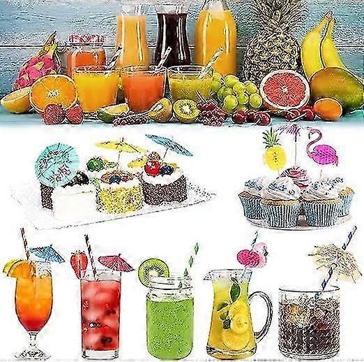 Tropical Biodegradable Cocktail Accessories