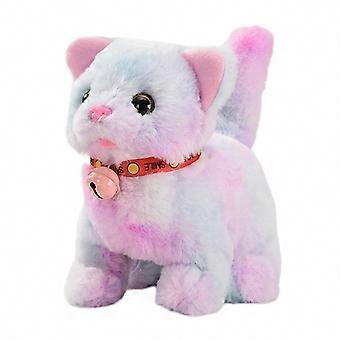 Realistic Walking & Meowing Motion Interactive Cat Plush Toy for Kids Yellow