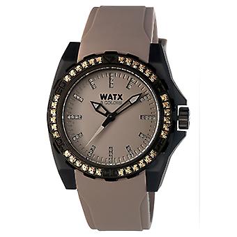 Watx & kleuren Blackout Quartz analoge vrouwen horloge met siliconen armband RWA1882