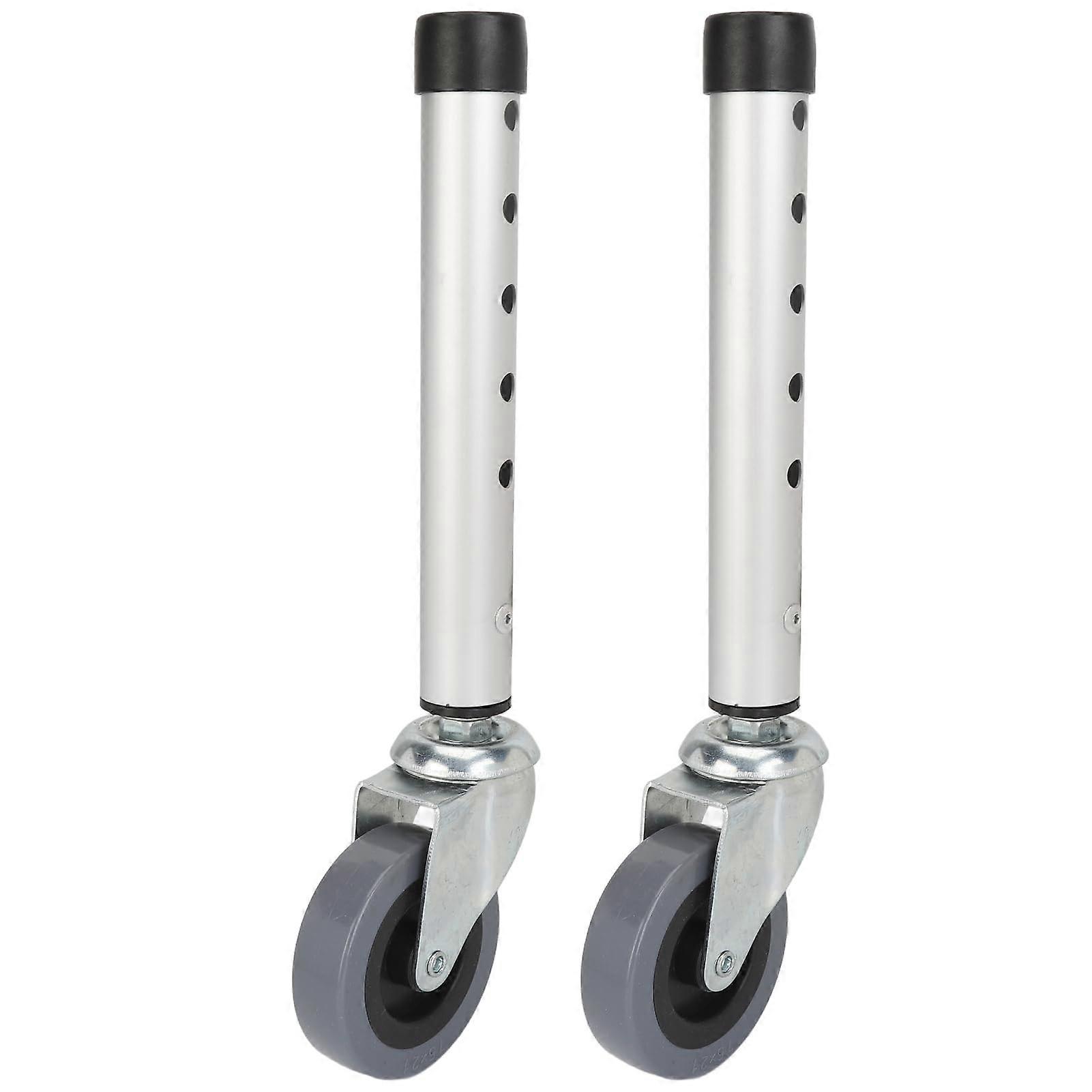 2Pcs Walker Replacement Wheels Set for Elderly Rollators, Smooth Rolling Mobility, Tool Installation