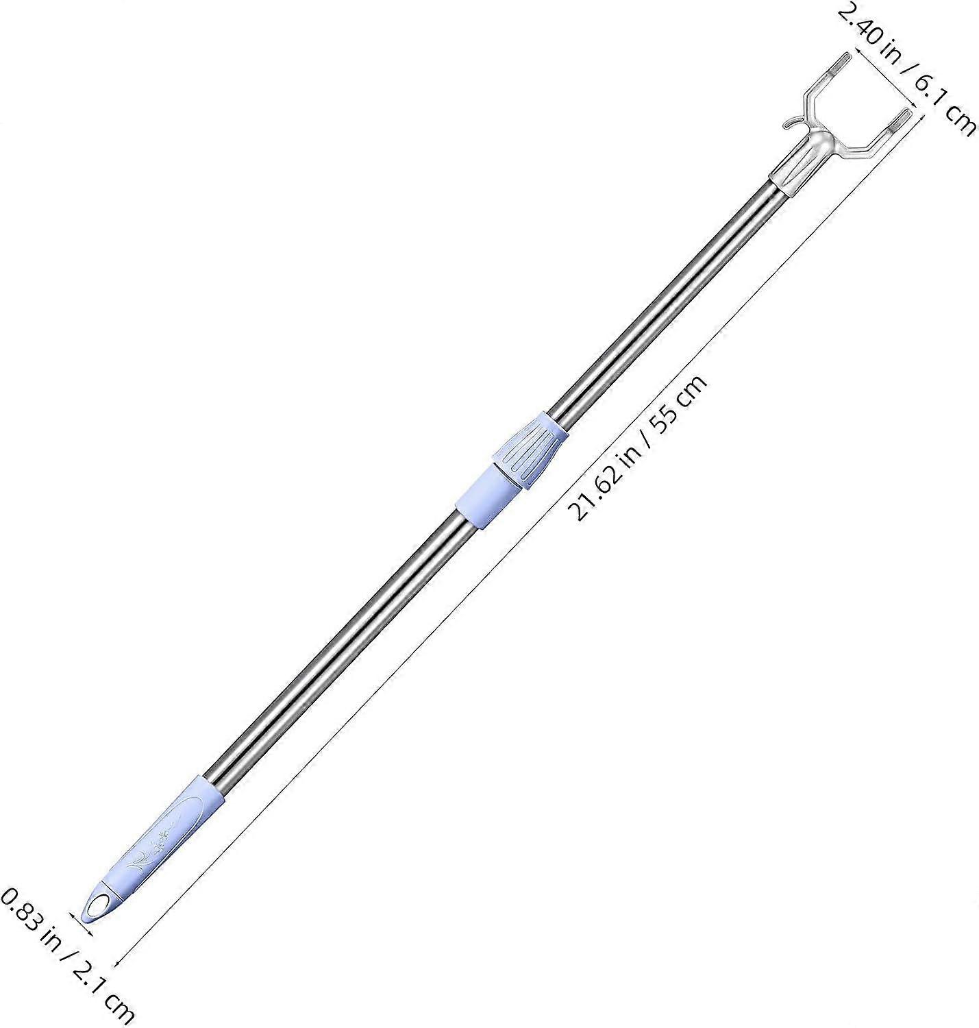 Clothes Reaching Pole 55-80cm Adjustable Silver