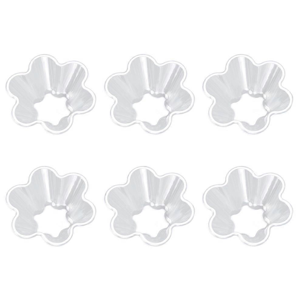 Ice Cream Cups Clear Plastic Petal Shape Containers compatible with Kitchen Use 100Pcs
