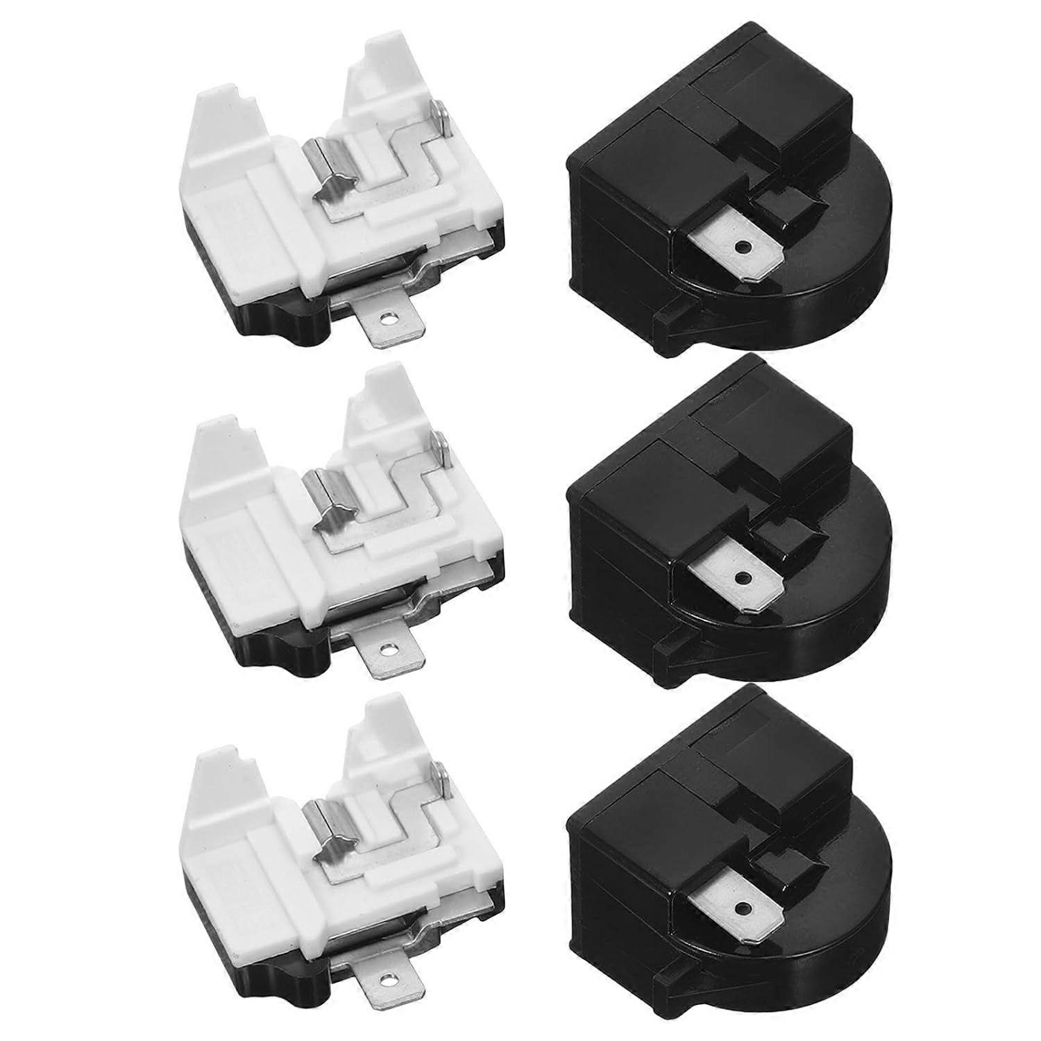 PTC Starter Relay Overload Protector, 3 Sets for Freezers