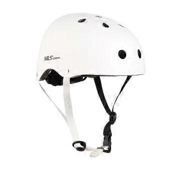 Kask do jazdy na deskorolce dla dzieci i dorosłych, regulowany, wentylowany kask ochronny do jazdy na BMX-ie, deskorolce i hulajnodze – biały, rozmiar L