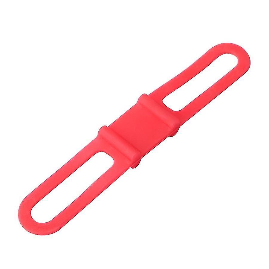 Red Silicone Elastic Strap flashlight Clip For Bicycle