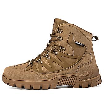 Brown Male Winter Snow Boots Waterproof Desert Boots Indestructible Slip Resistant
