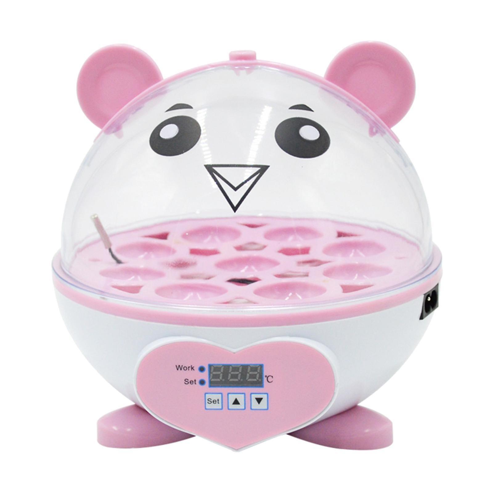 Mini Egg Incubator Durable 9-Egg Turning Duck Hatcher Goose Quail Pink