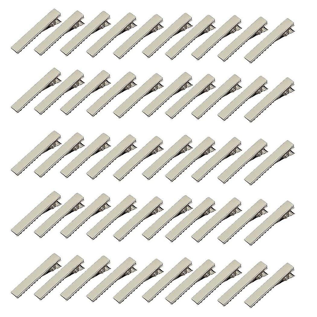 50pcs Mini Pins Clips For Hair Diy - Silver