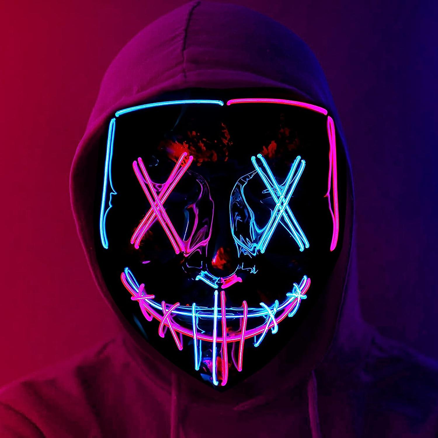 Halloween Mask,LED Light Up Mask Scary Mask For Man Kids Cosplay Halloween Costume Masquerade Parties Carnival 462b1b98 4fd1 4795 8d3d 4002a156a0d8.1161121ebad545bce4b1b1b72c3fad57