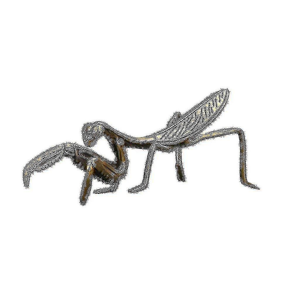 Three-dimensional Mantis Figurine Excellent Workmanship Brass Tea Pet Mantis Miniature Ornament For Backyard
