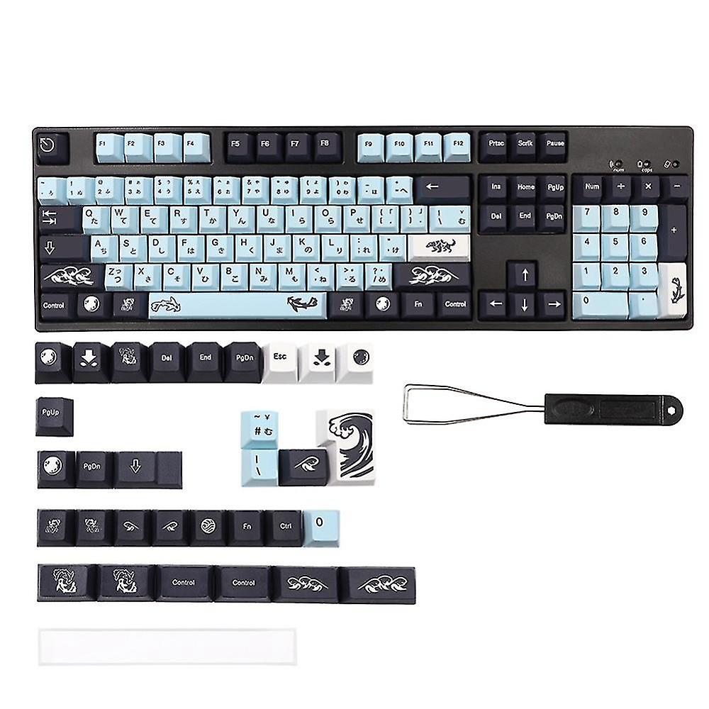 136keys Mizu Keycap Cherry Pbt Dye Sub Keycaps For Dz60/gk61/68/71/84/87/96/980/108 Mechanical Keyb