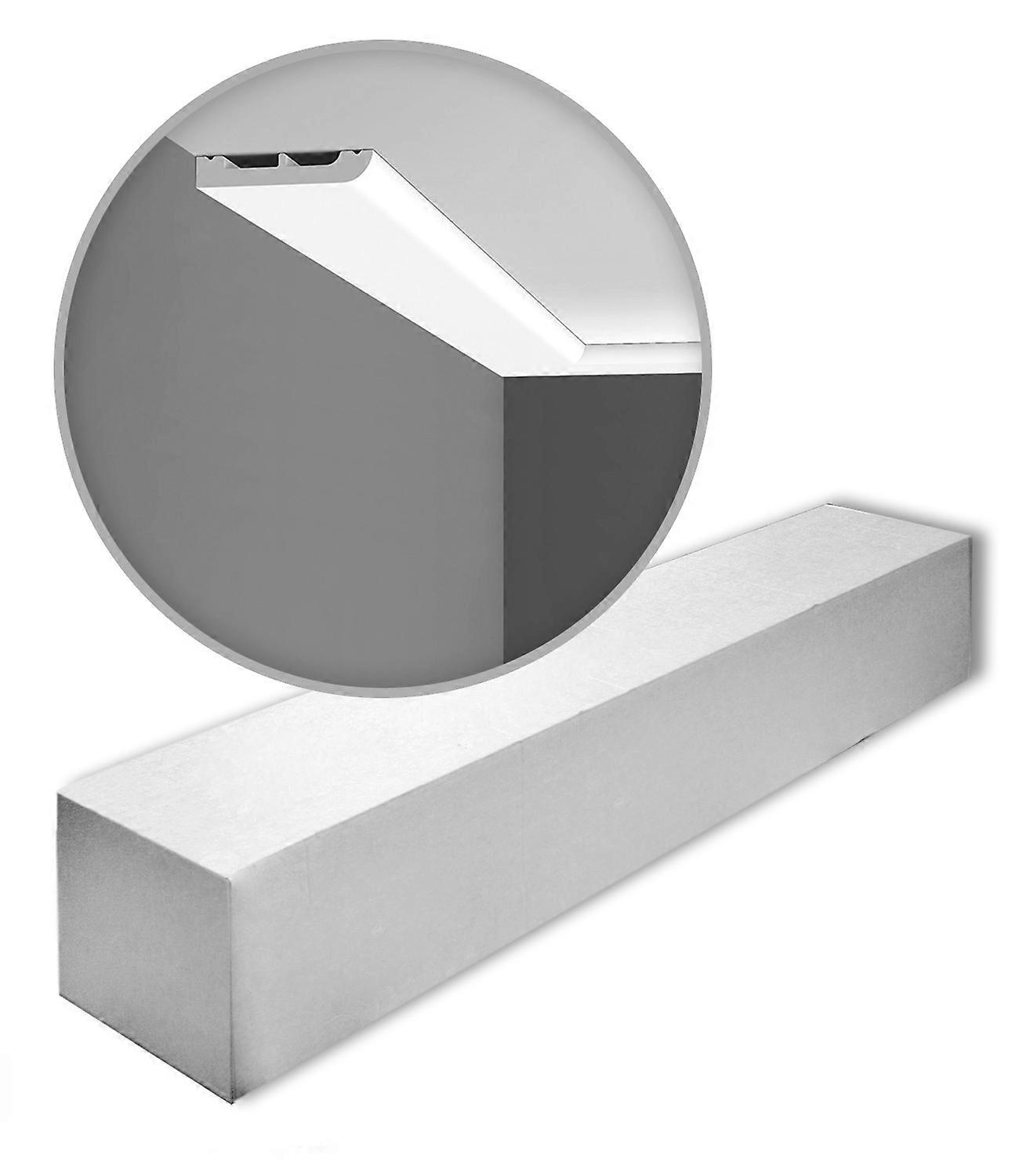 ORAC NV 20 x Plinthes SX184-box 40 Mètre AXXENT Duropolymer® 200 cm blanc prétraité léger, indéformable, résistant aux chocs multifonctionel