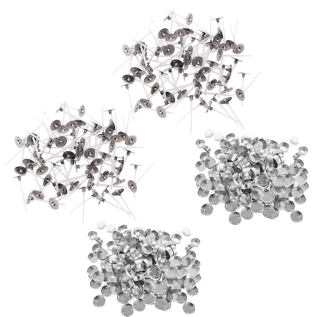 600 Pieces Aluminium Tea Light Case Containers & Candle Wicks Candles Making