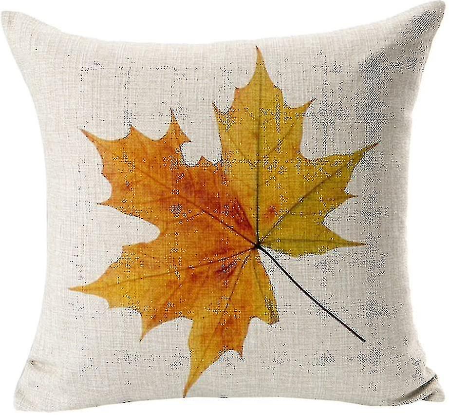 Pillowcase Linen Cotton Maple Leaf Pattern Pillowcase Soft Pillowcase