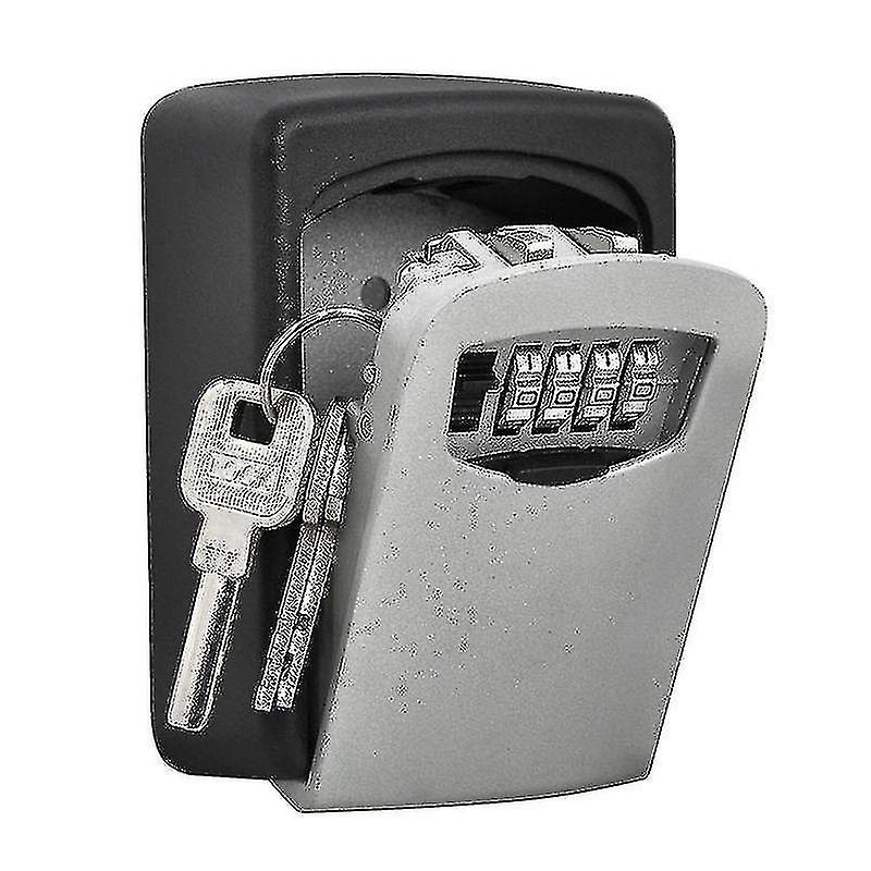 4 Digit Mounted Key Safe Outdoor Combination - / Grey