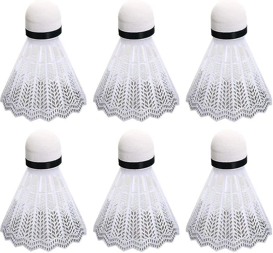 24pcs Plastic Badminton Feather High Speed Shuttlecocks Birdies Balls(white)