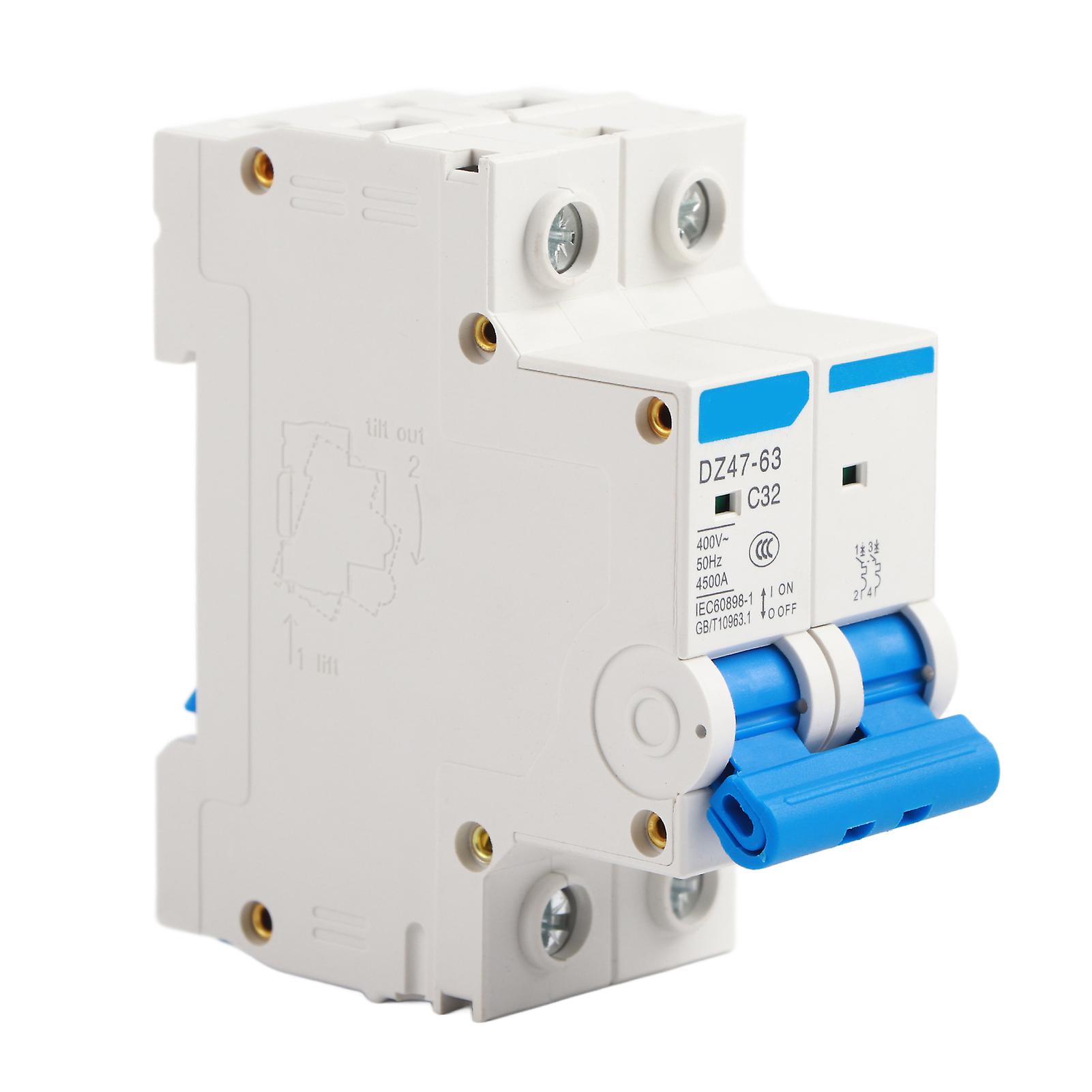 DZ47‑63 2Pole 32A RCCB Residual Current Circuit Breaker 220/380V