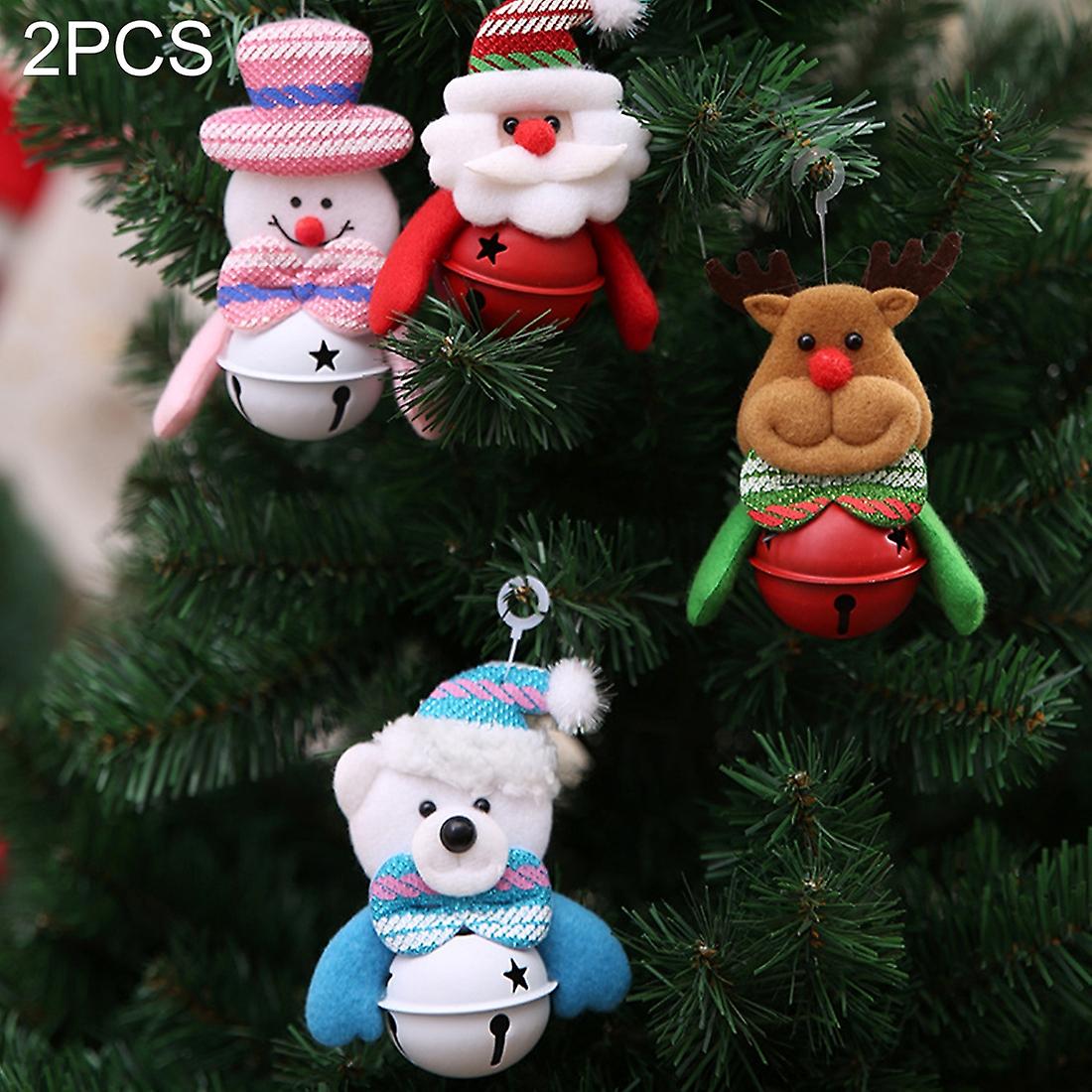 2 PCS Christmas Tree Doll Bell Christmas Pendants