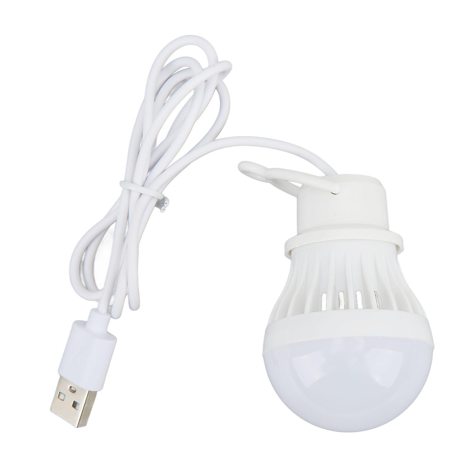 Lamp Bulb Energy Saving USB Light Bulb with Hook for Outdoor Tent Hiking Party