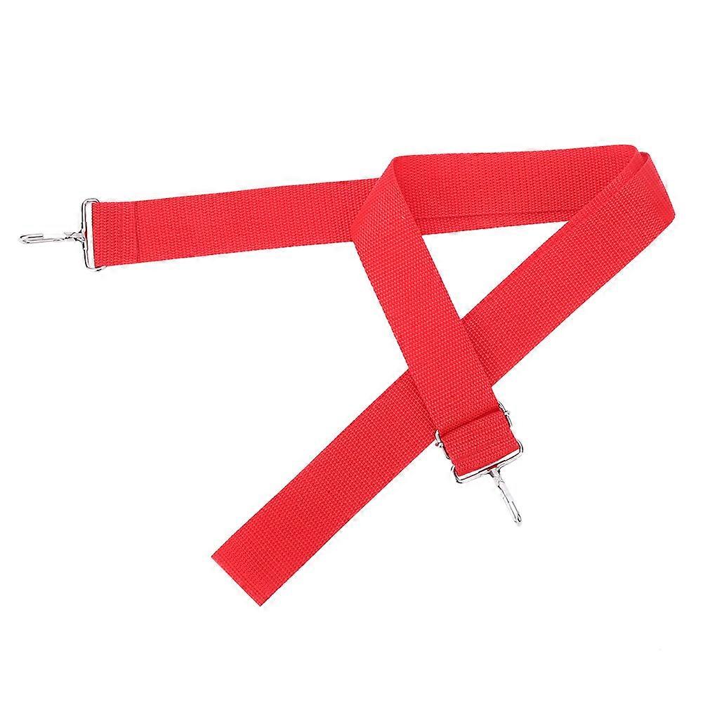 Polyester Nylon Adjustable Drum Strap Red, Metal Hook Snare Drum Belt for African Drum Marching Band Practice