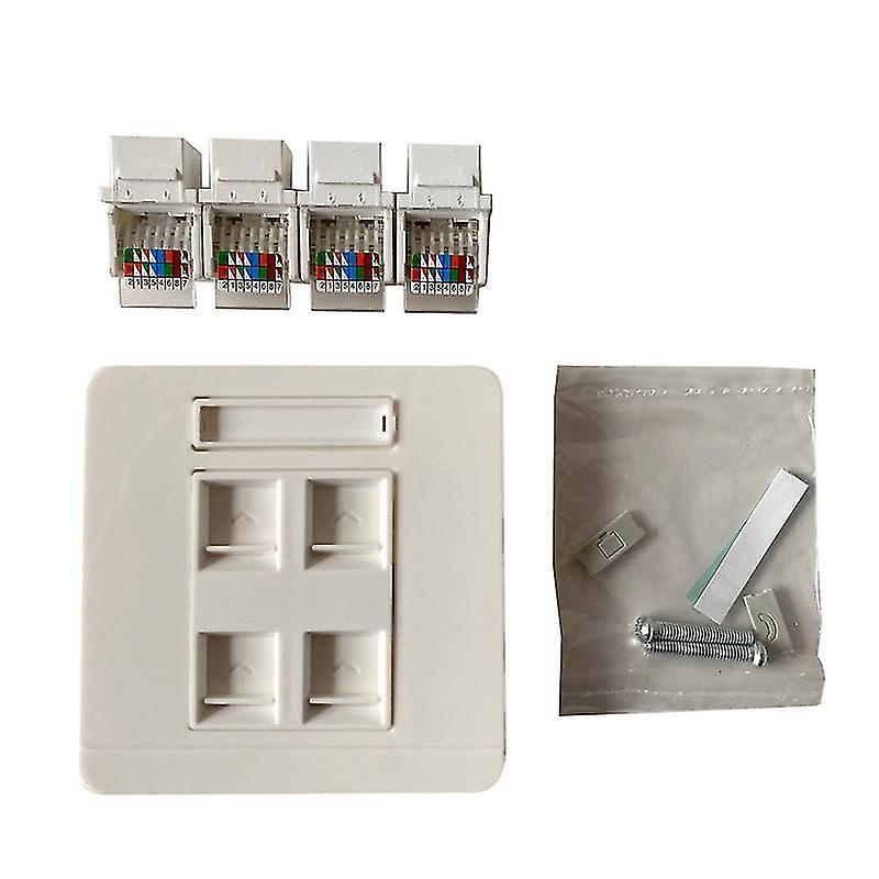 86 Type Computer Socket Panel Cat5e Network Module Rj45 Cable Interface Outlet