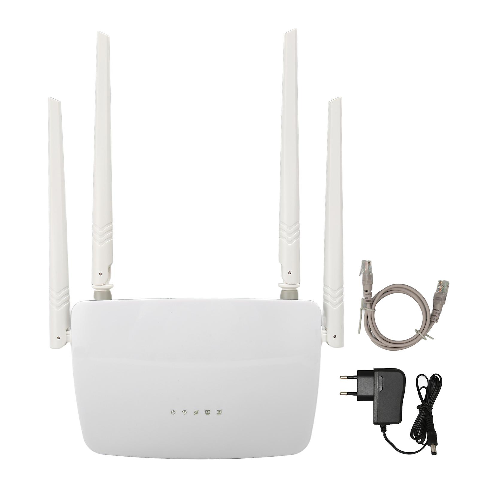 Wireless WiFi Router 300Mbps High Speed Internet, 4 5dBi Antennas Stable Signal Coverage, Dual Band EU Plug for Home Office