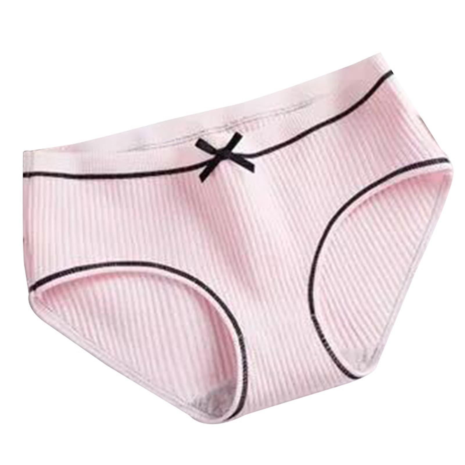 Women's Underwear Low Waist Cotton Comfort Threaded Underwears for Girls