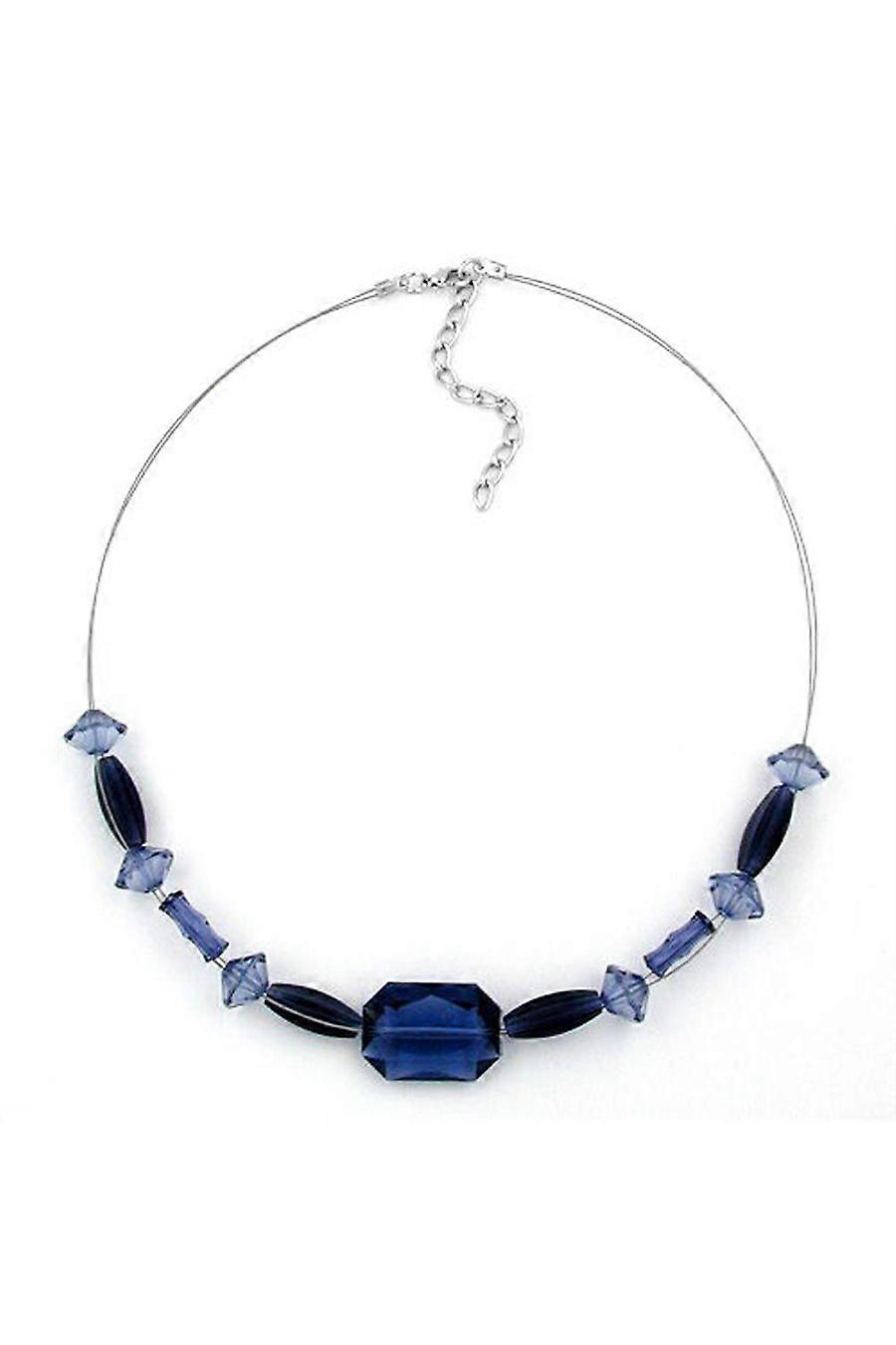Necklace Blue Transparent Beads 45cm - Gl02809
